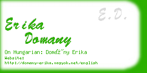 erika domany business card